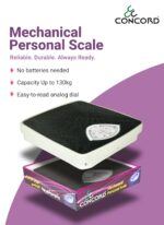 Concord Bathroom Human Weighing Scale BR-9201 Analogue Manual Mechanical Personal Device, 130kg Capacity, Blue - Image 2