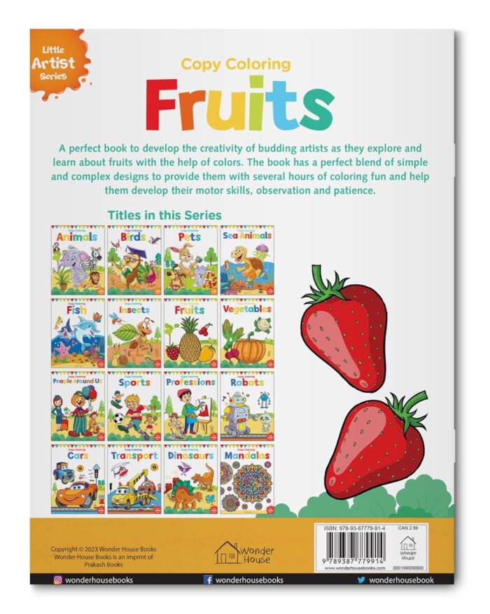 Wonder House Books Little Artist Series Fruits : Copy Colour - Image 2