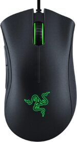 Razer DeathAdder Essential Gaming Mouse: 6400 DPI Optical Sensor, 5 Programmable Buttons, Mechanical Switches, Rubber Side Grips