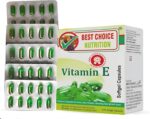 Best Choice Nutrition Vitamin E, 50 capsules |for beautiful skin, healthy hair and eyes
