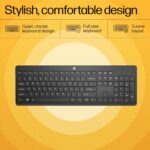 HP 230 Wireless Black Keyboard and Mouse Combo 1600 DPI Bluetooth Keyboard Mouse (18H24AA) - Image 3