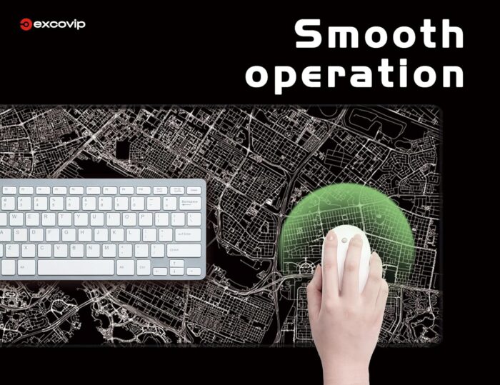 excovip Gaming Mouse Pad XL,Anti-Skid Mousepad Extended Black Large Keyboard Mouse Pad-City Road 900x300mm 0357 - Image 2