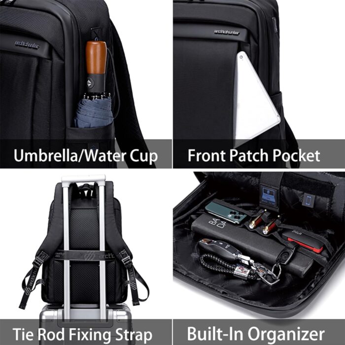Arctic Hunter Durable Laptop Bag Light Weight Water Resistant with USB Jack Travel Backpack with Separate Laptop Compartment for Unisex, B00478 - Image 6