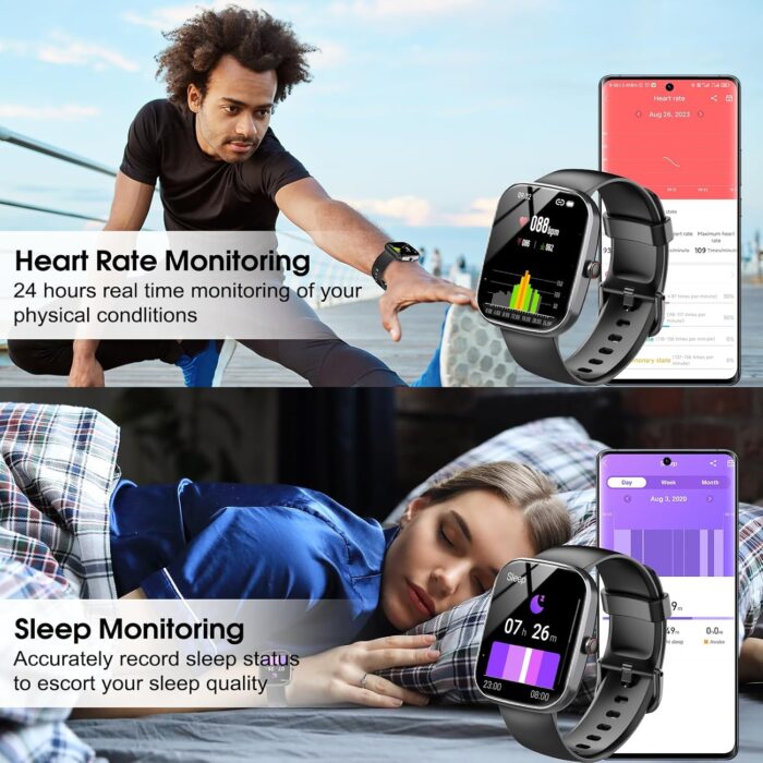 Csasan Smart Watch, 1.91" HD Screen Smartwatch for Men Women, IP68 Waterproof Activity Trackers for Android iOS - Image 5