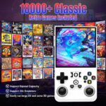 HYRAINBOW R36Max Handheld Game Console, Portable Mini Retro Handheld Game Console, 4.0 Inch IPS Video Gaming Console with 64GB TF Card Over 18000+ Pre-Installed Retro Games, 4000mAh Battery, White - Image 3