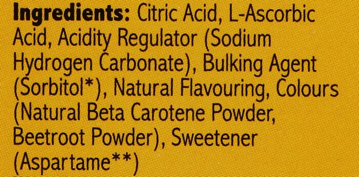 Sunshine Nutrition Vitamin C Orange Effervescent Tablets 20 Pieces x Pack of 2) Vitamin C - x2 bottles of 1000mg Vitamin C (40 tabs) - Image 3