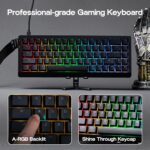 EPOMAKER HE68 Lite Hall Effect Gaming Keyboard, 8k Polling & 128K Scan Rate, 0.005mm Adjustable Trigger, 0.125ms Latency, 5-Layer Sound-Dampened, Snap Key, SOCD, A-RGB, Wired, Mac Software (Black) - Image 4
