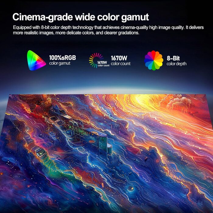 Gawfolk 32 Inch Monitor UHD 60Hz Gaming Monitor 4K(3840×2160) Ultra-Thin Frameless Computer Display Screen 100% sRGB 300cd/m² Suitable for entertainment, office, video, and picture design - Image 4