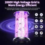 Zurligi Bug Zapper for Outdoor & Indoor, Mosquito Zapper with LED Light, Insect Zapper Electric Fly Traps, Insect Control Efficiency of 99.99%, Perfect for Backyard Patio Home (Black) - Image 6