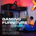 X Rocker Achiever PC Video Gaming Chair, RGB LED Lighting, Adjustable Ergonomic Office Desk Chair for Computer Gamers with Wheels, Black & White - Image 6