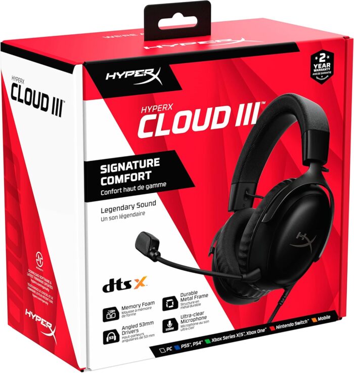 HyperX Cloud III Gaming Headset-Black - Image 7