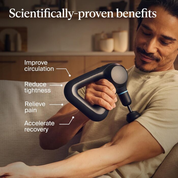 Theragun Prime Quiet Percussion Massage Gun for Deep Tissue Muscle Pain Relief, Portable Neck and Back Pain Relief, Handheld Electric Massager, Remote Bluetooth Conectivity and USB-C Charging, 5th Gen - Image 2