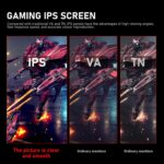 Gawfolk 24.5 Inch Monitor 200Hz Gaming Monitor IPS FHD Computer Display Screen 1080P(1920 * 1080) FreeSync 99% sRGB 1ms(GTG) Suitable for gaming, home office - Image 3
