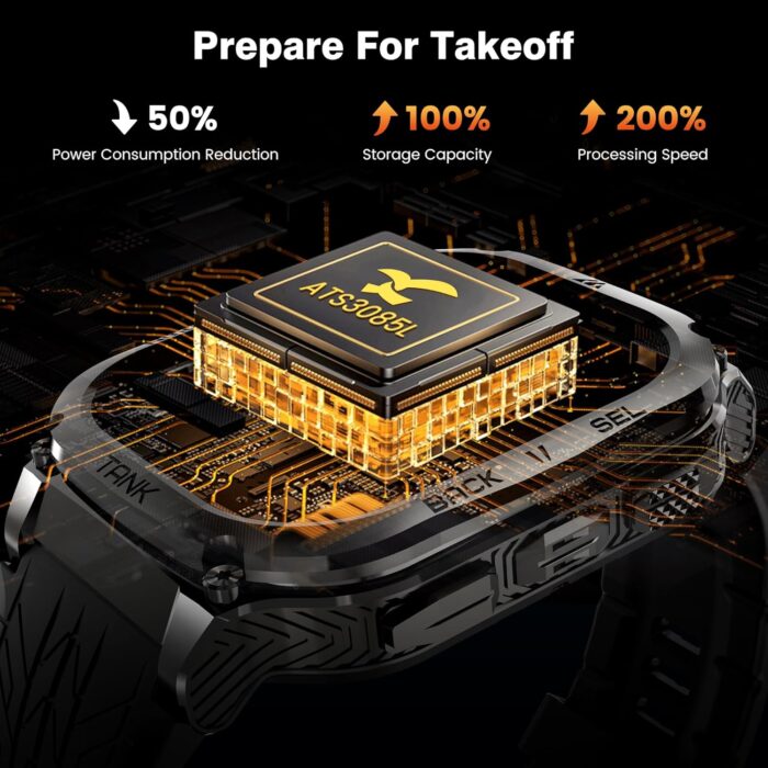 KOSPET Tank Smart Watch for Men/Women GPS, Extra-Long Battery with Bluetooth Calling, Pressure&Altitude&Compass - Image 3