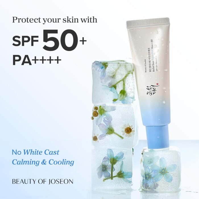 Beauty of Joseon Relief Sun Aqua-Fresh Sunscreen Rice + Panthenol SPF 50+ PA++++ Lightweight Daily UV Protector for Acne-Prone Sensitive Skin Korean skincare for Men and Women 50ml - Image 4