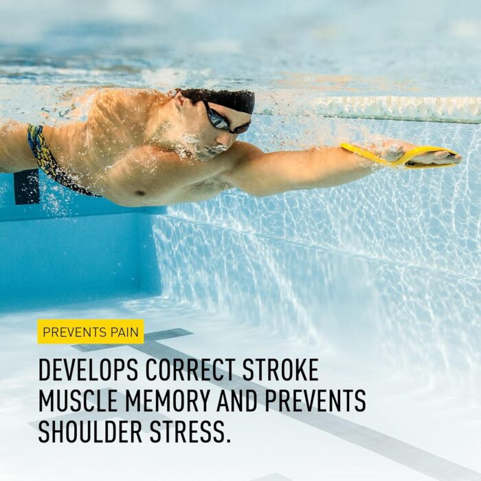 Swimming Forearm Fulcrum for Swim Training,Exercise Resistance Band, Figure 8 Design, Yellow and Black, Stretching and Fitness Training - Image 6