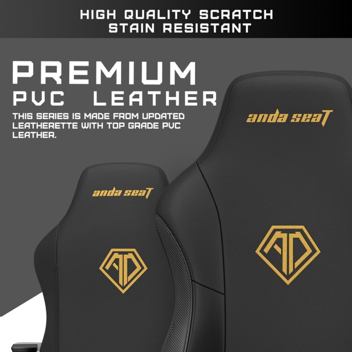 Anda Seat Unisex-Adult Phantom 3 Gaming Chair, Black, AD18Y-06-B-PVC, Large - Image 7