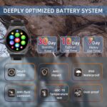 Jdcrsj Military Smart Watch, 1.52-Inch Smartwatch with Text and Call, Heart Rate, Blood Oxygen, and Activity Trackers - Compatible with iPhone and Android, for Men and Women (Classic, Black) - Image 7