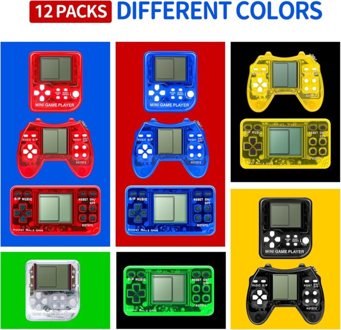 SSRMX 12Pcs Video Game Party Favors for Kids, Arcade Video Game Keychain Video Game Party Supplies - Image 3