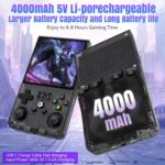 2025 New Upgrade R36MAX Retro Handheld Game Console with 60GB Built-in 15000 Classic Games, Portable Hand Held Open Source Linux System 4.0-in 4k HD IPS Screen Video Player(Gray 60GB) - Image 4