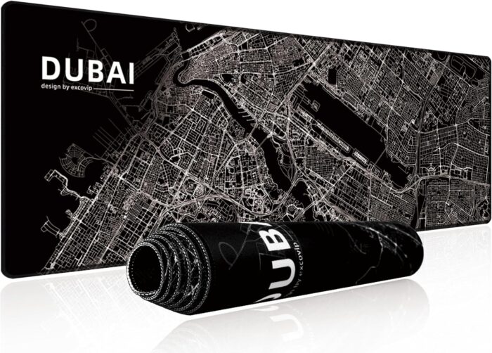 excovip Gaming Mouse Pad XL,Anti-Skid Mousepad Extended Black Large Keyboard Mouse Pad-City Road 900x300mm 0357