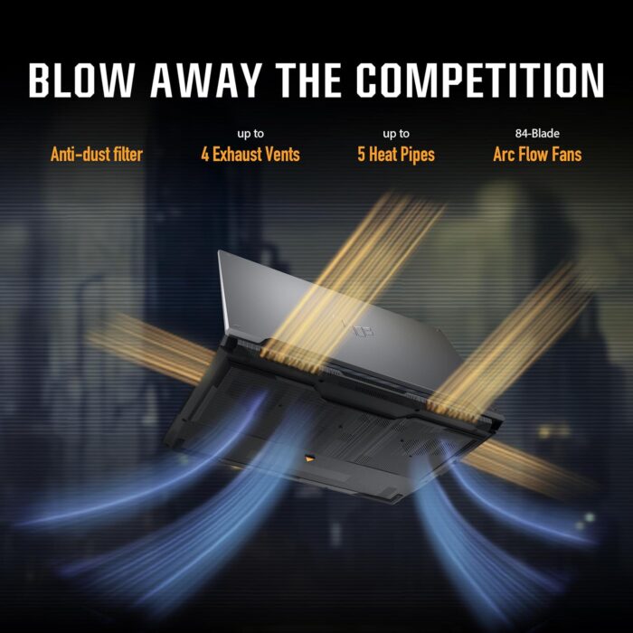 ASUS TUF Gaming F16 Gaming Laptop, 16” FHD+ 144Hz IPS-Level 16:10 Display, Intel® Core™ 5 210H, NVIDIA® GeForce RTX™ 4050, 16GB DDR5, 512GB PCIe Gen4 SSD, Wi-Fi 6, Win11 Home, FX607VU-SS53 - Image 7