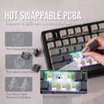EPOMAKER x AULA F75 Gasket Mechanical Keyboard, 75% Wireless Hot Swappable Gaming Keyboard with Five-Layer Padding&Knob, Bluetooth/2.4GHz/USB-C, RGB (Black Gradient, LEOBOG Reaper Switch) - Image 4