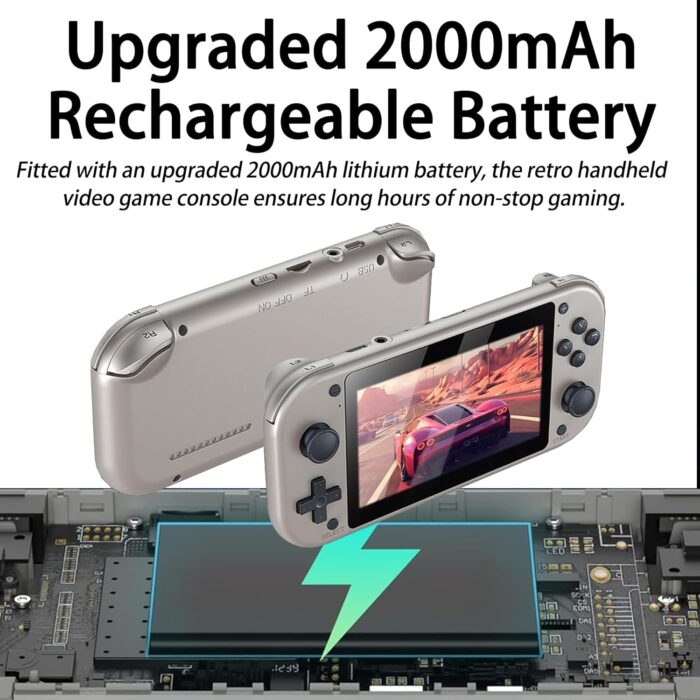 SJWOW M17 Retro Handheld Game Console with 20000+ Games, 4.3-inch IPS Screen Video Games Consoles, Open Source Linux System Retro Gaming Console, Portable Game Console - 128G - Image 4