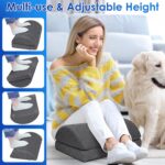 CushZone Foot Rest for Under Desk at Work Adjustable Foam for Office, Work, Gaming, Computer, Gift, Home Office Accessories Back & Hip Pain Relief (Grey) - Image 5