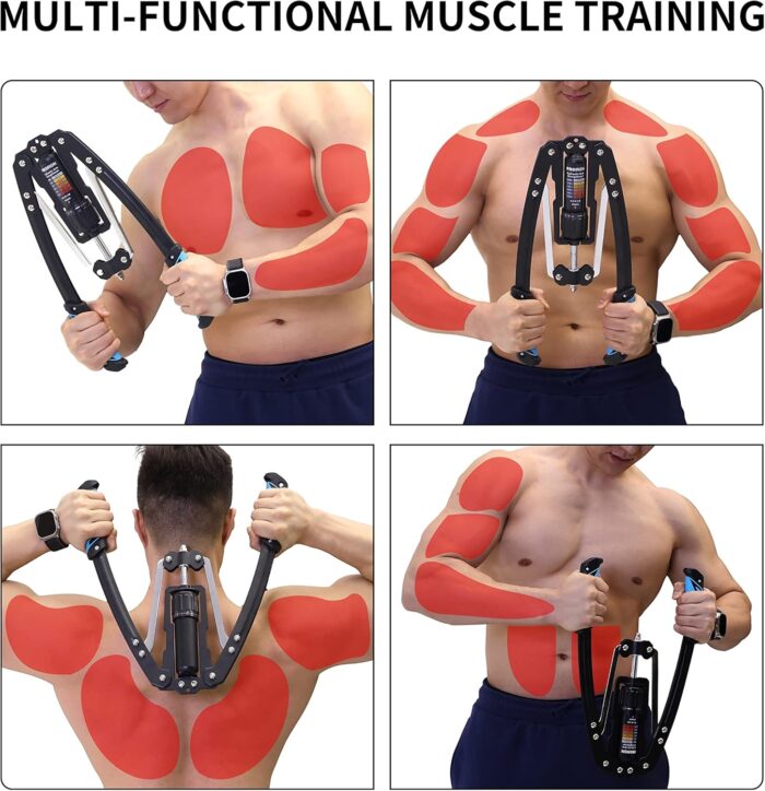 PROIRON Twister Arm Exerciser - Adjustable 10-200kg Hydraulic Power Home Chest Expander, Shoulder Muscle Training Fitness Equipment, Arm Enhanced Exercise Strengthener - Image 2