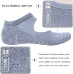 unenow Non Slip Grip Yoga Socks for Women with Cushion for Pilates, Barre, Home - Image 3