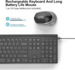 JOYACCESS Wireless Keyboard and Mouse Combo Rechargeable Keyboard and Mouse 2.4G Ultra Slim Full Size for Mac,Windows,Laptop,Desktop - Image 2