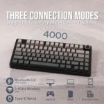 EPOMAKER x AULA F75 Gasket Mechanical Keyboard, 75% Wireless Hot Swappable Gaming Keyboard with Five-Layer Padding&Knob, Bluetooth/2.4GHz/USB-C, RGB (Black Gradient, LEOBOG Reaper Switch) - Image 3