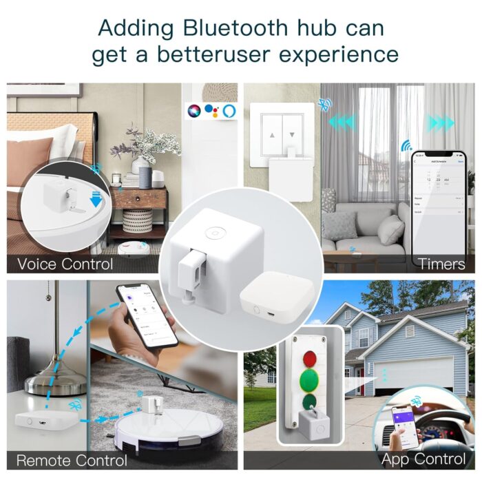 MOES Fingerbot Smart Switch Pusher, Touch Control, Tuya/Smart Life App Control, Requires BLE Hub for Timer, Voice Control, Compatible with Alexa, Google Home, and IFTTT, 1 Fingerbot - Image 8