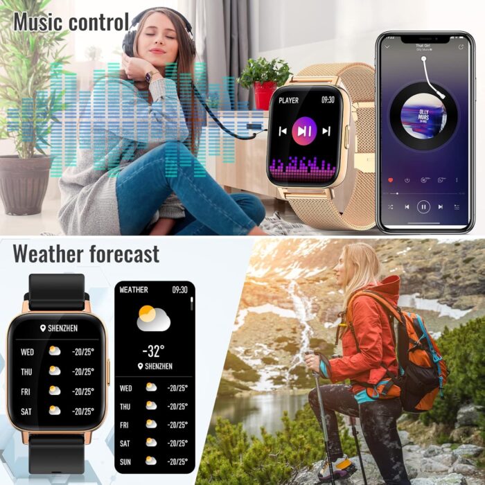 Nemheng Smart Watch for Women Men (Call Receive/Dial) Fitness Tracker Waterproof Smartwatch - Image 6