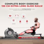 Sunny Health & Fitness Magnetic Rowing Machine for Home, Rower Machine with Extended Slide Rail, Full-Body Workout, Low-Impact, Compact and Adjustable Resistance, Super Quiet and Smooth - Image 3