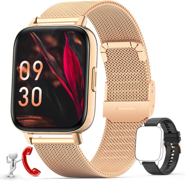 Nemheng Smart Watch for Women Men (Call Receive/Dial) Fitness Tracker Waterproof Smartwatch
