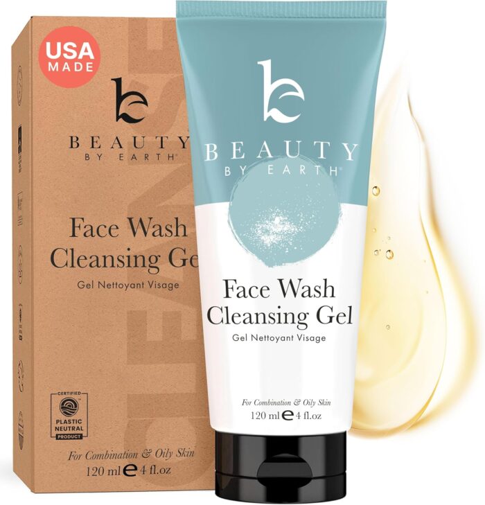 Face Wash – USA Made with Natural & Organic Ingredients, Facial Cleanser for Acne Prone, Combination and Oily Skin, Non Toxic Face Wash for Sensitive Skin, Gentle Face Cleanser for Women & Men