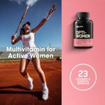 Optimum Nutrition (ON) Opti-Women, Vitamin C, Zinc and D for Immune Support Women's Daily Multivitamin Supplement Capsules with 23 Vitamins & Minerals/ 600 Mcgs Folic Acid/ 18 Mgs Iron - 120 Capsules - Image 3