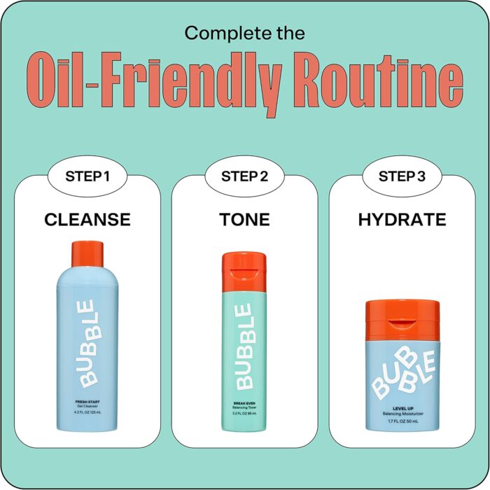 Bubble Skincare Break Even pH Balancing Toner for Oily Skin - Niacinamide + Green Tea Toner - Soothe Skin and Promote Even Texture Through Plant-Based, Exfoliating Skincare (95 ml) - Image 6