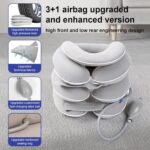 Angju Neck Stretcher with Neck Brace, Cervical Traction Device, Neck Pain Relief Tool, Adjustable Inflatable Cervical Brace,Home Use Neck Decompression Device New Technology Breathable Fabric - Image 5