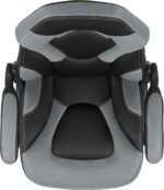 Flash Furniture X10 High-Back LeatherSoft Racing Style Gaming Chair with Flip-Up Arms, Ergonomic Padded Swivel Computer Chair, Gray/Black - Image 8