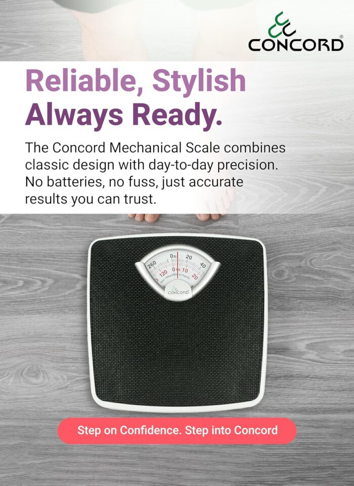 Concord Bathroom Human Weighing Scale BR-9201 Analogue Manual Mechanical Personal Device, 130kg Capacity, Blue - Image 9