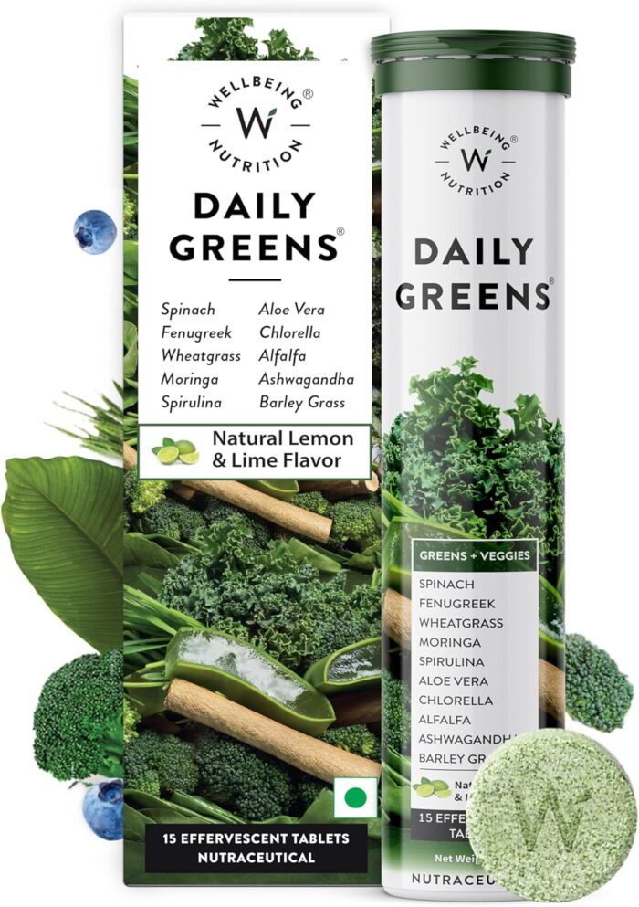 Wellbeing Nutrition Daily Greens for Immunity and Detox with 39+ Organic Certified Plant Superfoods & Antioxidants (Pack of 2) - Image 6