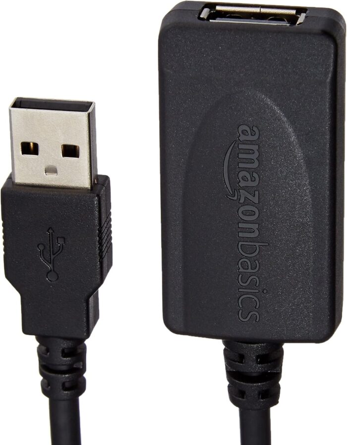 Amazon Basics USB-A 2.0 Extension Cable, for Printer, Mouse or Keyboard, Male to Female, 480Mbps Transfer Speed, 9.75 M, Black - Image 3