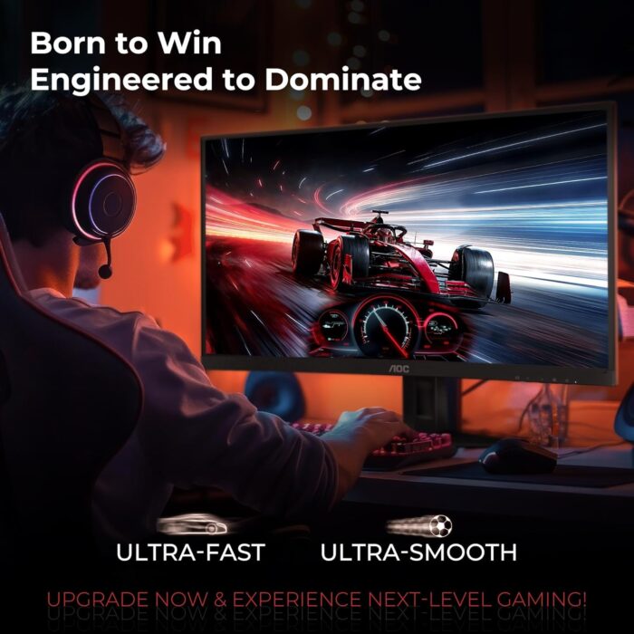 AOC C27G4ZE 27" 280Hz Curved Ultra-Fast Gaming Monitor, 1920 × 1080 (FHD), 0.3ms, Fast VA, 1500R, Adaptive Sync, Three-sided frameless design, Black - Image 3