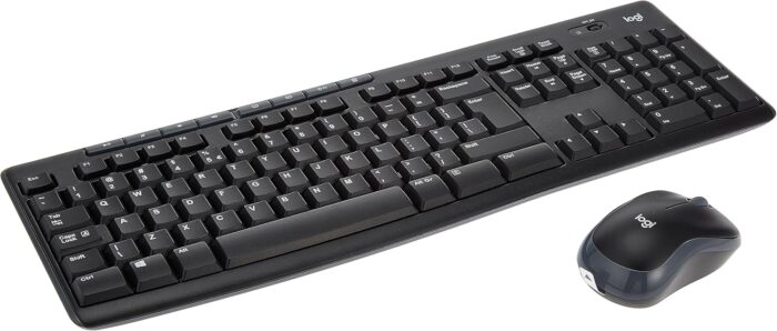 Logitech MK270 Wireless Keyboard and Mouse Combo for Windows, 2.4 GHz Wireless, Compact Wireless Mouse, 8 Multimedia & Shortcut Keys, 2-Year Battery Life, PC/Laptop, QWERTY UK Layout – Black
