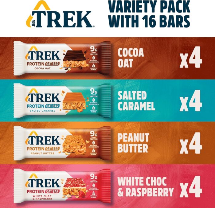 Trek Protein Oat Bar Variety Pack 16 x 50g bars - Image 3