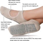 unenow Non Slip Grip Yoga Socks for Women with Cushion for Pilates, Barre, Home - Image 2