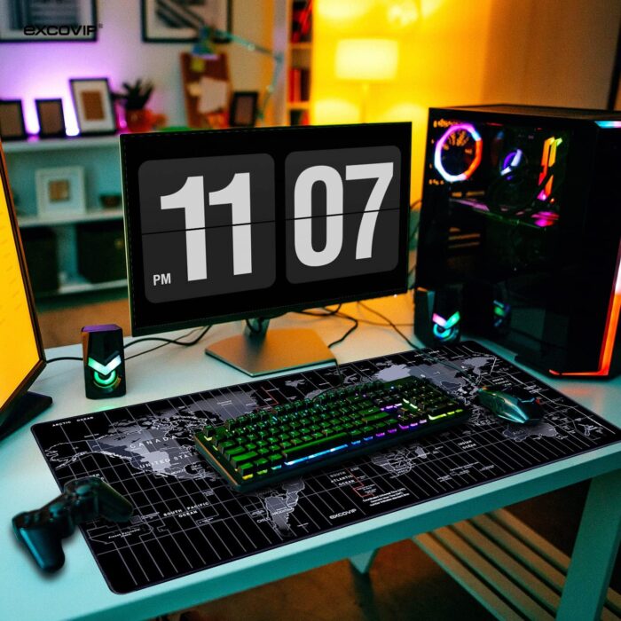 EXCOVIP Gaming Mouse Pad XXL,Anti-Skid 900x400mm Mouse Pads Extended Large Desk Pad World Map Keyboard Mousepad (Upgrade Version) 9640 - Image 7